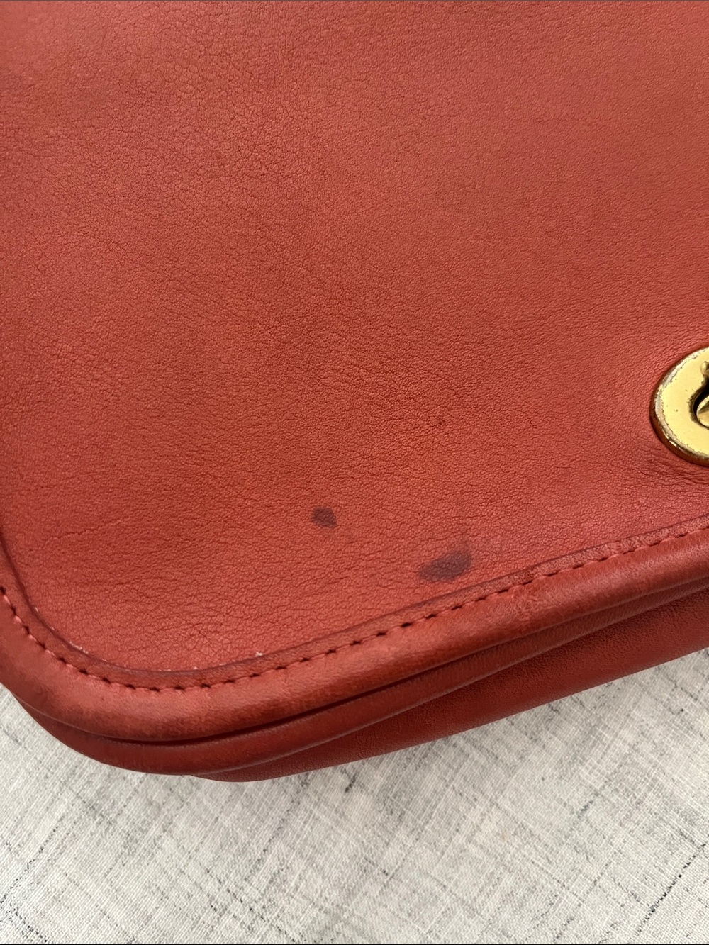 Vintage Coach 9755 Penny Pocket Purse in brick red glove tanned leather - Picture 2 of 15